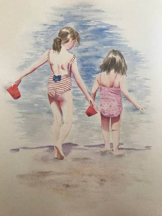 Brooke and Elle at The Beach in Southampton by Barbara Drayer