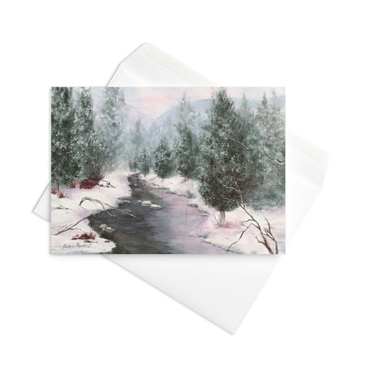 Winter River Scene by Barbara Drayer