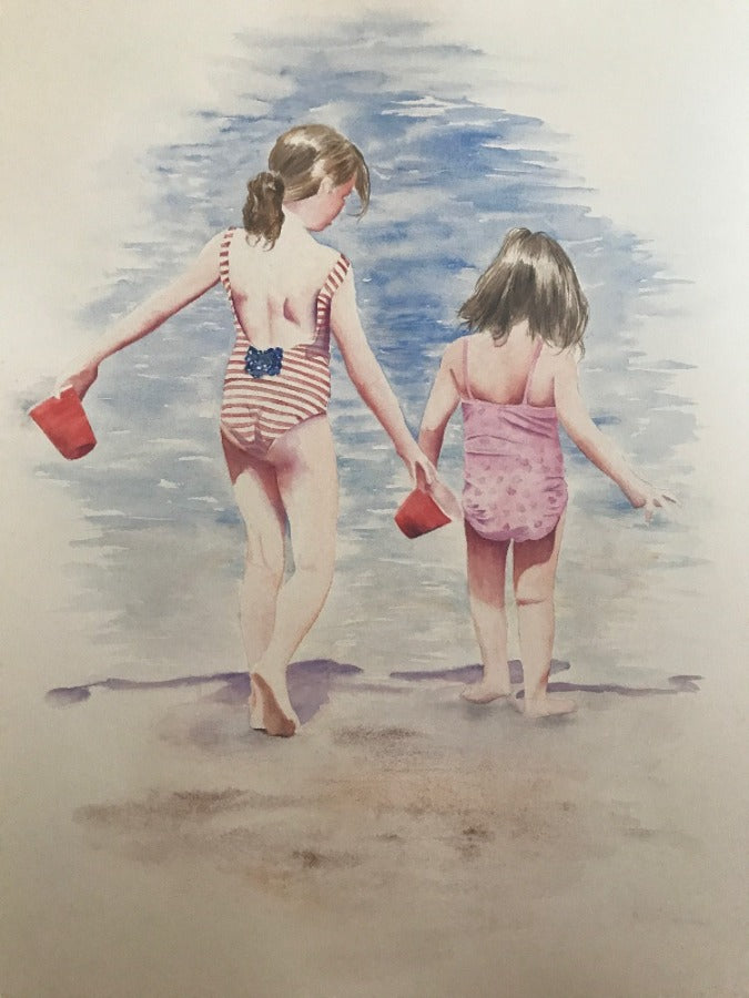 Brooke and Elle at The Beach in Southampton by Barbara Drayer