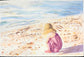 Brooke Kneeling on The Beach by Barbara Drayer
