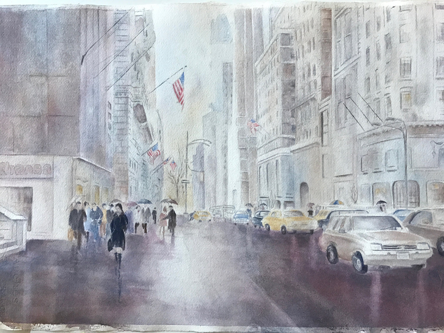 City Scene Near The Plaza by Barbara Drayer