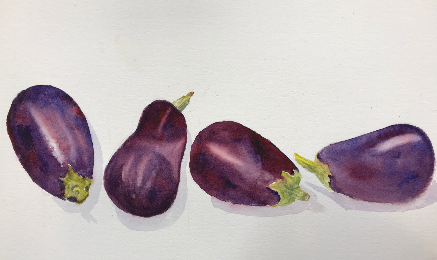 Eggplants by Barbara Drayer