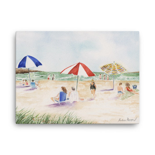 Colorful Beach Scene by Barbara Drayer