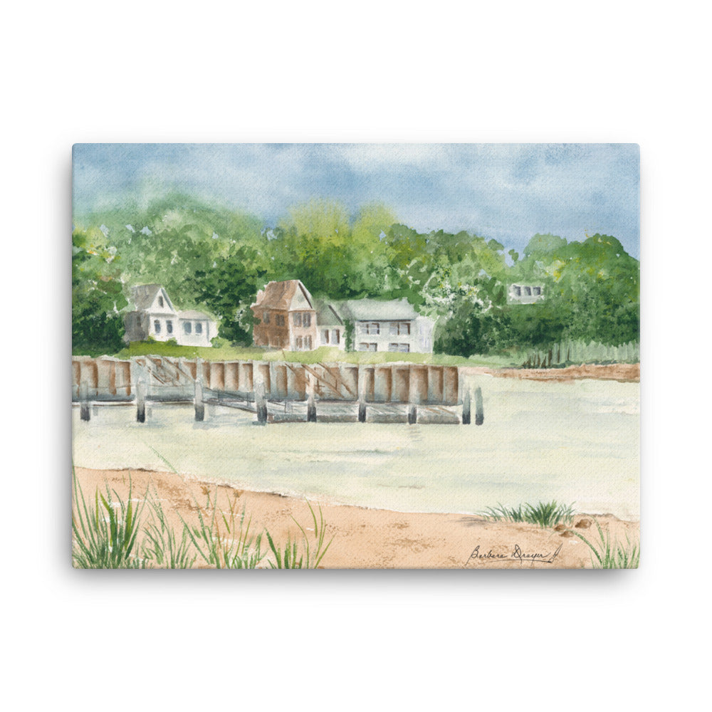 Long Beach Sag Harbor Dock by Barbara Drayer