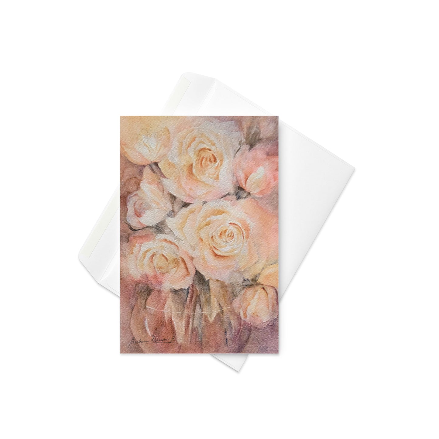 Blush Colored Roses by Barbara Drayer