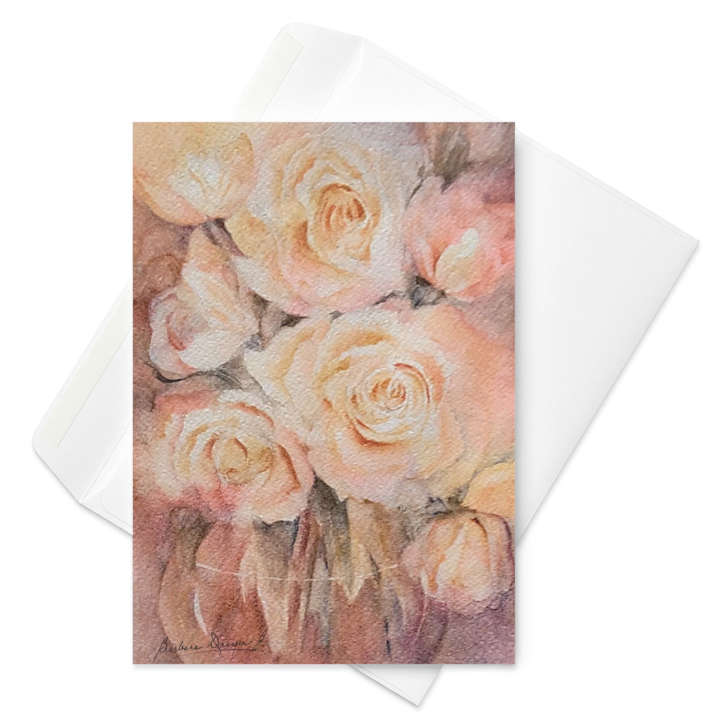 Blush Colored Roses by Barbara Drayer