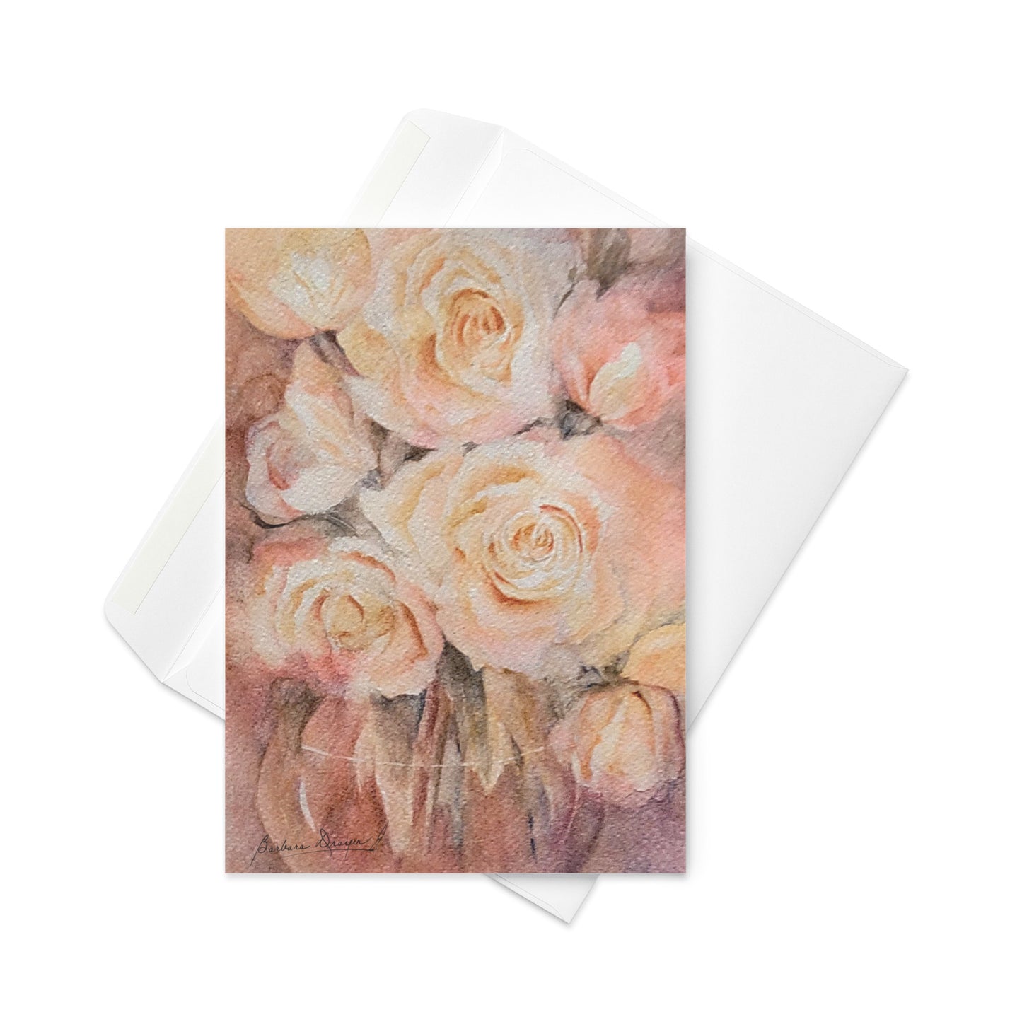 Blush Colored Roses by Barbara Drayer